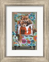 Framed Tail of Two Foxes