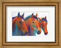 Framed Painted Ponies