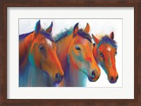 Framed Painted Ponies