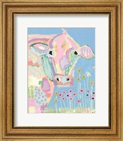 Framed Pastel Cow