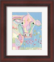 Framed Pastel Cow