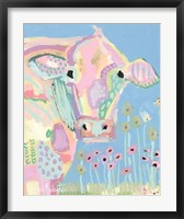 Framed Pastel Cow