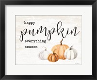 Framed Happy Pumpkin Everything Season