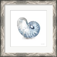 Framed 'Blue Escape Coastal 05' border=