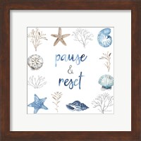 Framed 'Blue Escape Coastal 10' border=