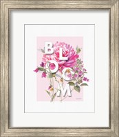 Framed 'Obviously Pink 09A' border=