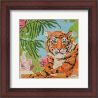 Framed Tiger at Rest Crop