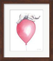 Framed 'Baby Elephant Love I' border=