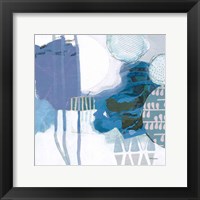 Framed Abstract Layers IV Blue