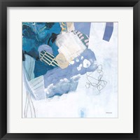 Framed 'Abstract Layers II Blue' border=