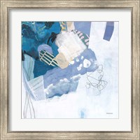 Framed 'Abstract Layers II Blue' border=