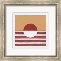 Framed 'Reflection IV Red Yellow' border=
