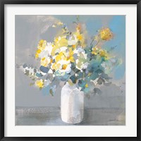 Framed Touch of Spring I White Vase