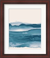 Framed 'Coastal Ink I Eventide Crop I Breathe' border=