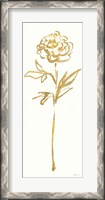 Framed Floral Line II White Gold