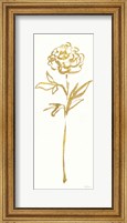 Framed Floral Line II White Gold
