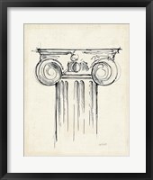 Framed Museum Sketches VII Off White