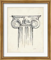 Framed Museum Sketches VII Off White