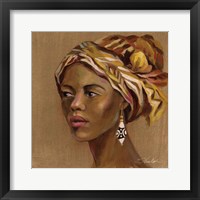 Framed 'African Beauty II' border=