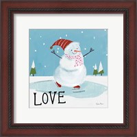 Framed 'Snowman Snowday IV' border=