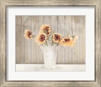 Framed Country Sunflower Vase