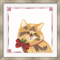 Framed Christmas Kitten