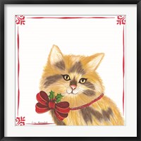 Framed Christmas Kitten