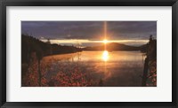 Framed Saranac Lake Sunset