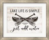 Framed Lake Life is Simple
