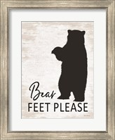 Framed Bear Feet Please