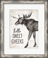 Framed Hello Sweet Cheeks Moose