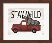 Framed Stay Wild Moose