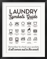 Framed Laundry Symbols Guide