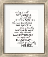 Framed Laundry Blessings II