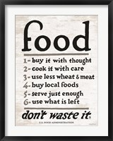 Framed Food - Don't Waste It