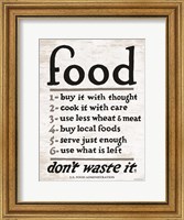 Framed Food - Don't Waste It