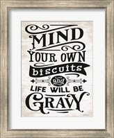 Framed Mind Your Own Biscuits