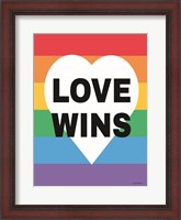 Framed Rainbow Love Wins