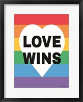 Framed Rainbow Love Wins