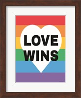 Framed Rainbow Love Wins