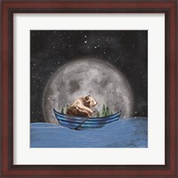 Framed Bear Rowing in the Sea