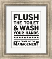 Framed Flush the Toilet