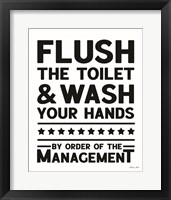 Framed 'Flush the Toilet' border=