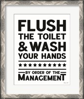 Framed 'Flush the Toilet' border=