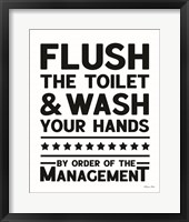 Flush the Toilet Framed Print
