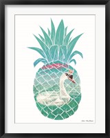 Framed Swan Pineapple