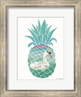 Framed Swan Pineapple