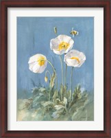 Framed White Poppies II