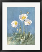White Poppies II Framed Print
