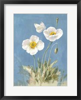 White Poppies I Framed Print